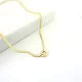 14k Gold | 2.5mm Snake Necklace with Sailor Clasp
