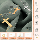 14k Gold | Lateral Cross Name Necklace