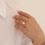14k Gold Engravable Vintage Name Ring - DionJewel