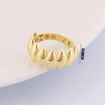 14k Gold Marquise Shaped Dome Ring - DionJewel