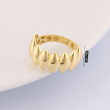 14k Gold Marquise Shaped Dome Ring - DionJewel