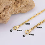 14k Gold Rope Chain Bracelet with Sailor Lock Clasp - DionJewel