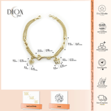 14k Gold | Double Curb Bracelet with Key & Charms