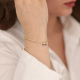 14k Gold | Figaro Chain Bracelet