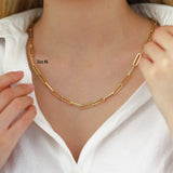 14k Gold | Paperclip Necklace