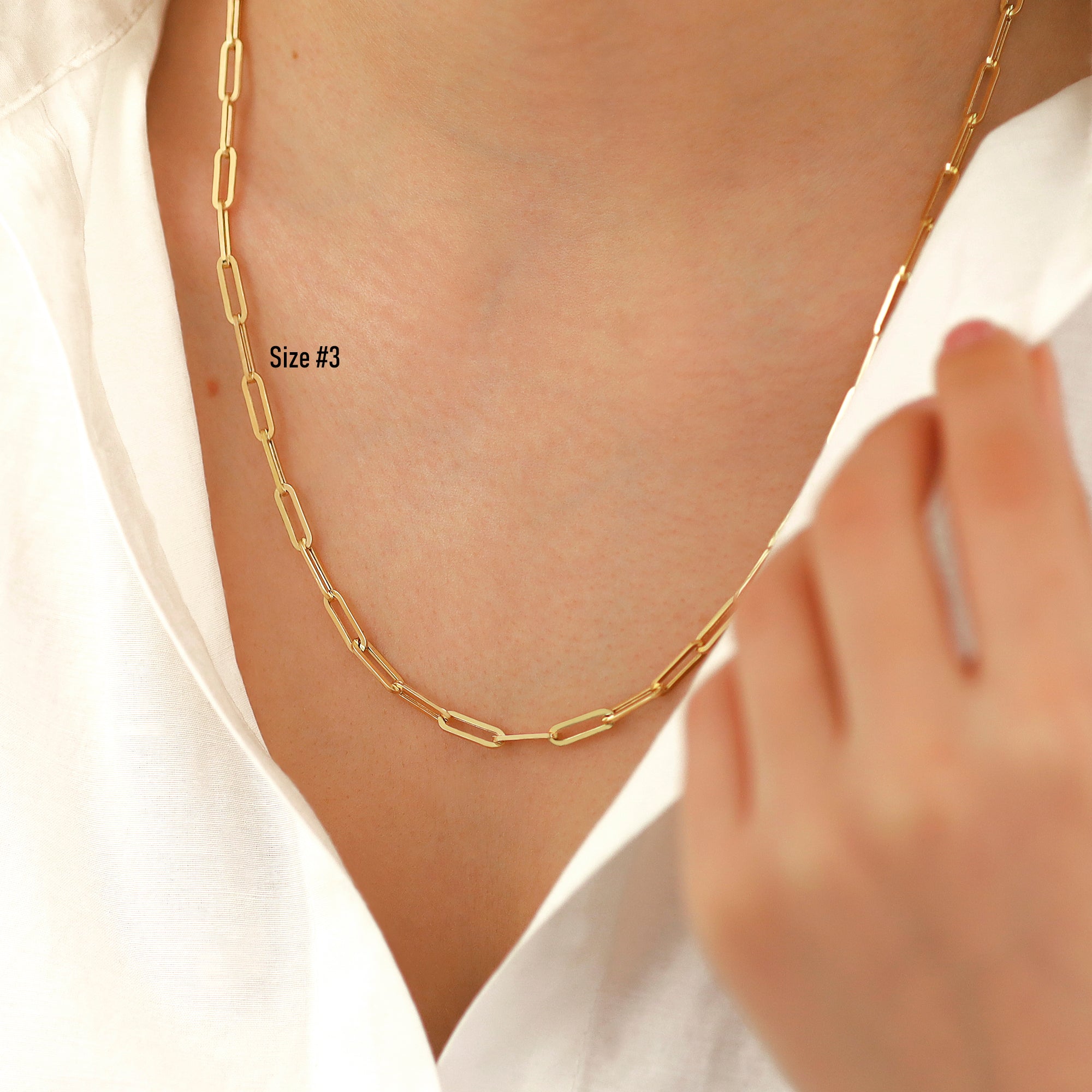 14k Gold | Paperclip Necklace