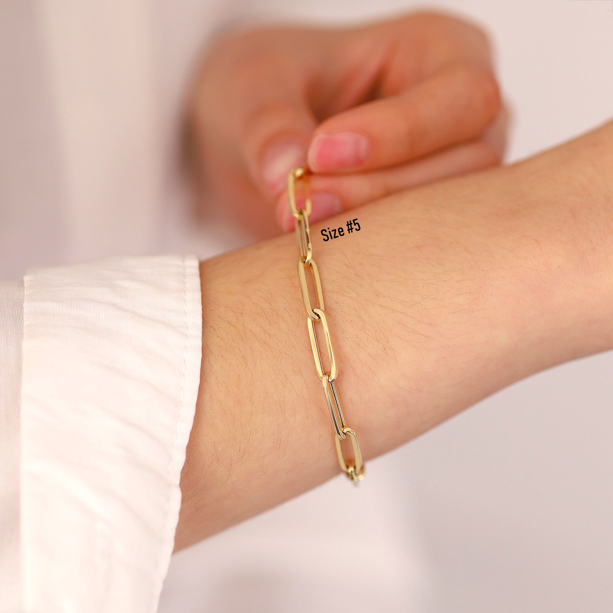 14k Gold | Paperclip Chain Bracelet