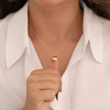 10K Gold Teardrop Cremation Urn Necklace