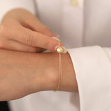 10k Gold | Ball Charm Cremation Urn / Ash Holder Bracelet