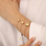 10k Gold | Ball Charm Cremation Urn / Ash Holder Bracelet