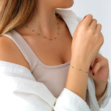 14k Gold | Green Jade Beaded Necklace