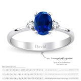 8k - 14k - 18k Gold | Oval Cut Blue Sapphire Gemstone Elegant Ring