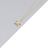 14k Gold | Minimal Tortoise Charm Necklace