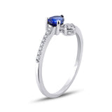 8k - 14k - 18k Gold | 0,58ct Diamond Sapphire Ring