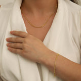 14k Gold | 3mm Dainty Bismarck Chain Necklace