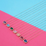 14k Gold | Amethyst Baguette Cut Necklace