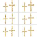 14k Gold | Engraved Cross Necklace