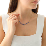 14k Gold | Lapis Lazuli Natural Stone Necklace with Coin Charm