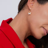 14k Gold | Puffy Star Dangle Earrings