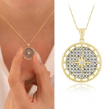 14k Gold | Travelers' Compass Necklace