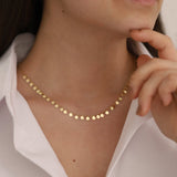 14k Gold | Coin Sequin Necklace
