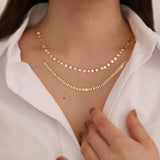 14k Gold | Coin Sequin Necklace