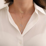 14k Gold | Double Leaf  Necklace