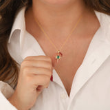 14k Gold | Emerald North Star Necklace