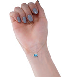 14k Gold | Aquamarine Baguette Cut Necklace