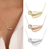 14k Gold | Cubic Zirconia Leaf Necklace