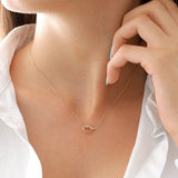 14k Gold | Circle Rope Knot Necklace