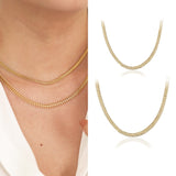 14k Gold | Double Curb Chain Necklace