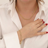 14k Gold | Double Curb Chain Necklace