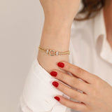 14k Gold | 6mm Double Curb Chain Bracelet with Sailor Clasp
