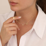 14k Gold | Coin Fringed Necklace