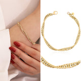 14k Gold | Swirl Chain Bracelet