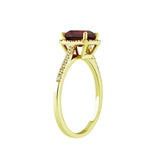 8k - 14k - 18k Gold |  Ruby Statement Ring with Diamonds