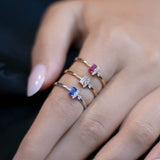 14k Gold | Baguette Cut Red Ruby Ring
