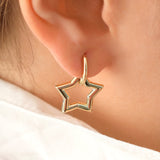 14k Gold | North Star Drop Earrings
