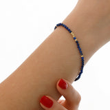 14k Gold | Lapis Lazuli Eternity Beaded Bracelet