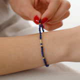 14k Gold | Lapis Lazuli Eternity Beaded Bracelet