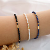 14k Gold | Lapis Lazuli Eternity Beaded Bracelet