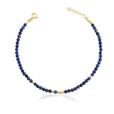 14k Gold | Lapis Lazuli Eternity Beaded Bracelet