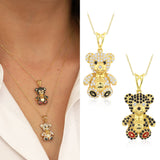 14k Gold | Teddy Bear Necklace