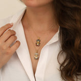 14k Gold | Teddy Bear Necklace With Gemstones