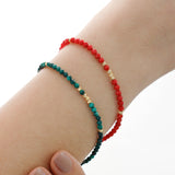 14k Gold | Malachite Eternity Beaded Bracelet