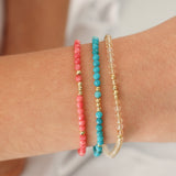14k Gold | Citrine Eternity Beaded Bracelet