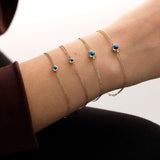 14k Gold | Double Sided Evil Eye Bracelet