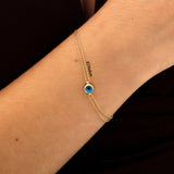 14k Gold | Double Sided Evil Eye Bracelet