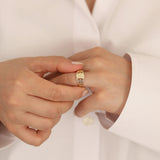 14k Gold | Engravable Vintage Name Ring
